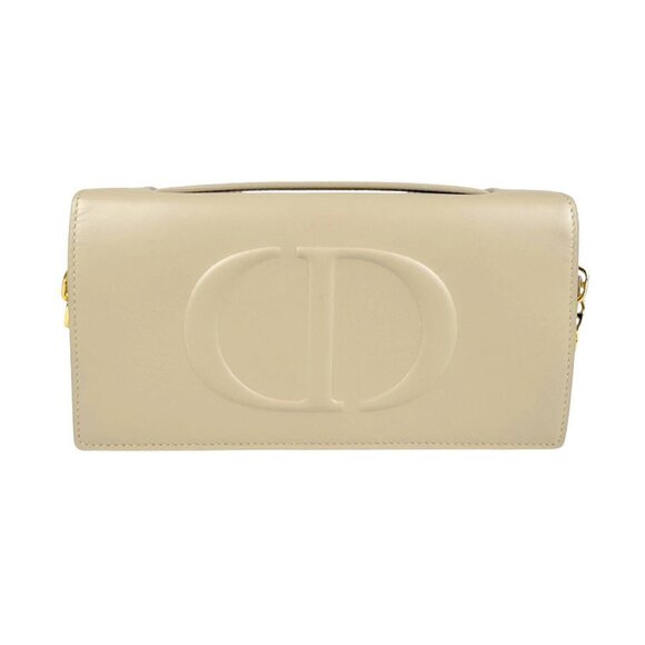 DIOR Beige Leather Shoulder Bag - Picture 1 of 5